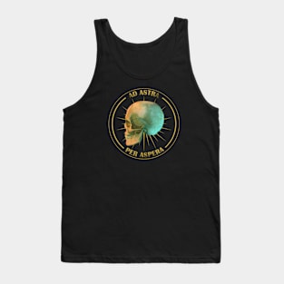 Ad Astra Per Aspera - Yellow Skull Tank Top